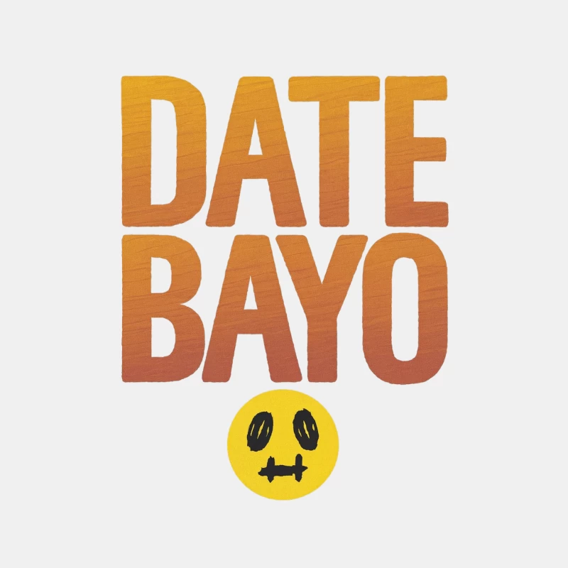 Date Bayo: Typographic Text Art with Smiley Face Male Tank Top