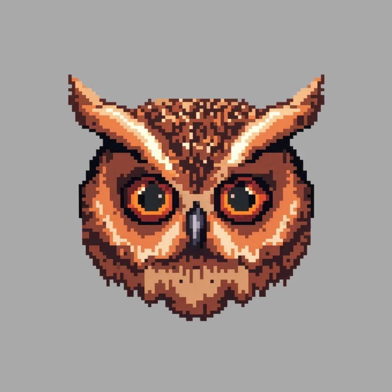 Pixelated Owl: Retro Game Art Wildlife Icon Female Pullover Hoodie