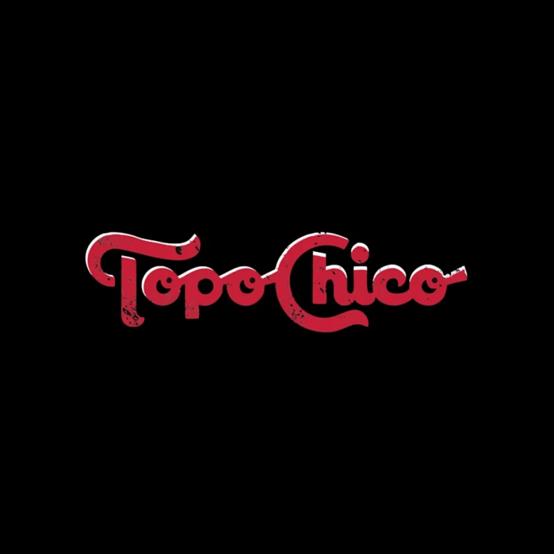 Vintage Topo Chico Red Logo Design Pin