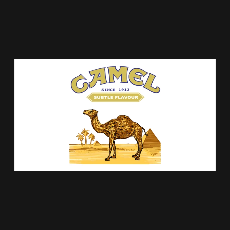Vintage Camel Cigarettes Logo with Desert Scene Desk Mat