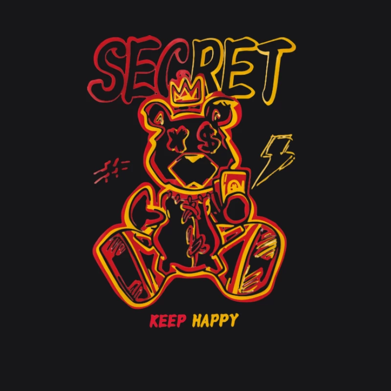 Geheimer Bärenkönig Pop-Art Herren Pullover Hoodie