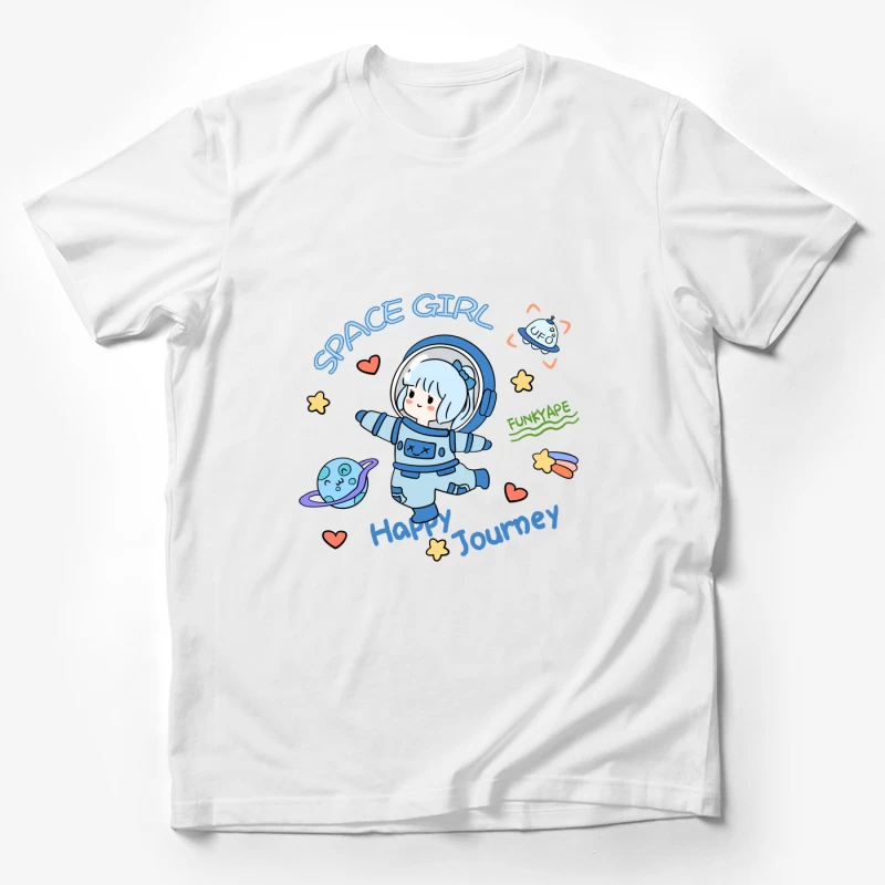Fröhliche Reise mit dem Weltraummädchen Herren T-Shirt