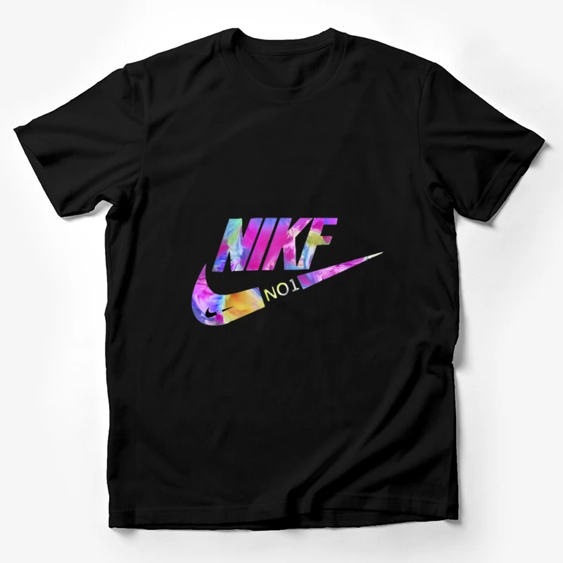 Buntes Nike-Logo mit Blumenmuster Herren T-Shirt