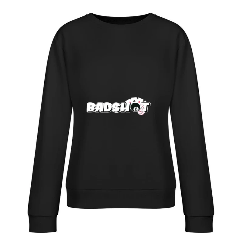 Badshot - Logo de billard et cartes Femme Sweat-shirt à enfiler