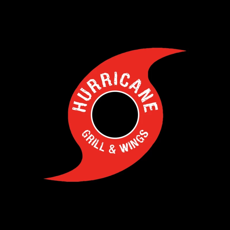 Hurricane Grill & Wings Restaurant Logo Design Pin