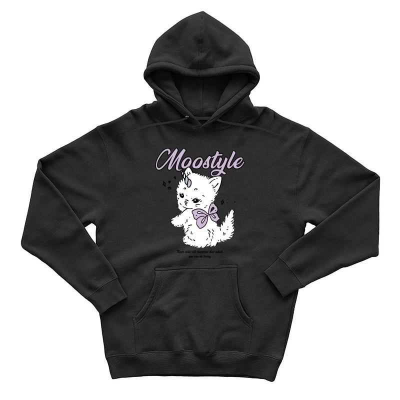 Niedliches Einhorn-Kätzchen mit Schleife Herren Pullover Hoodie