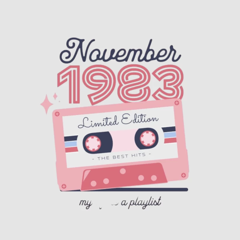 Cassette musicale novembre 1983 Homme Sweat à capuche
