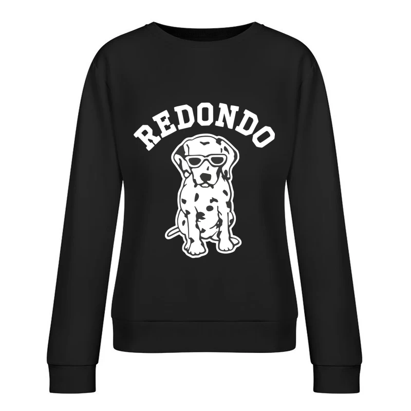 Dalmatiner mit Sonnenbrille Damen Pullover Sweatshirt