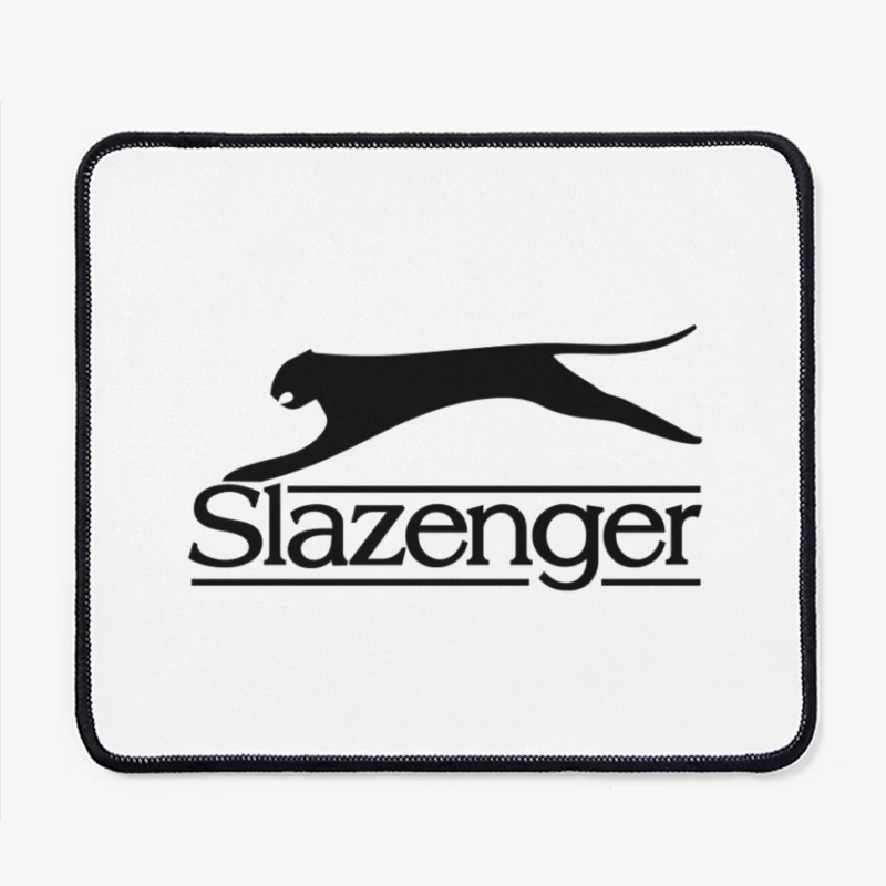 Slazenger Sports Brand Logo with Black Panther Silhouette Mouse Pad