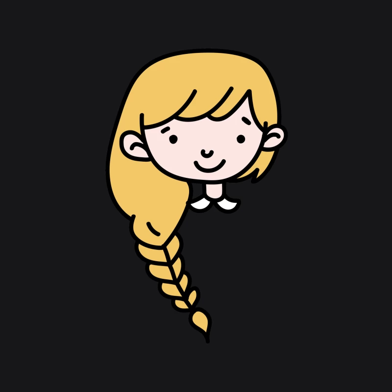 Dessin de fille avec tresse Homme Sweat à capuche