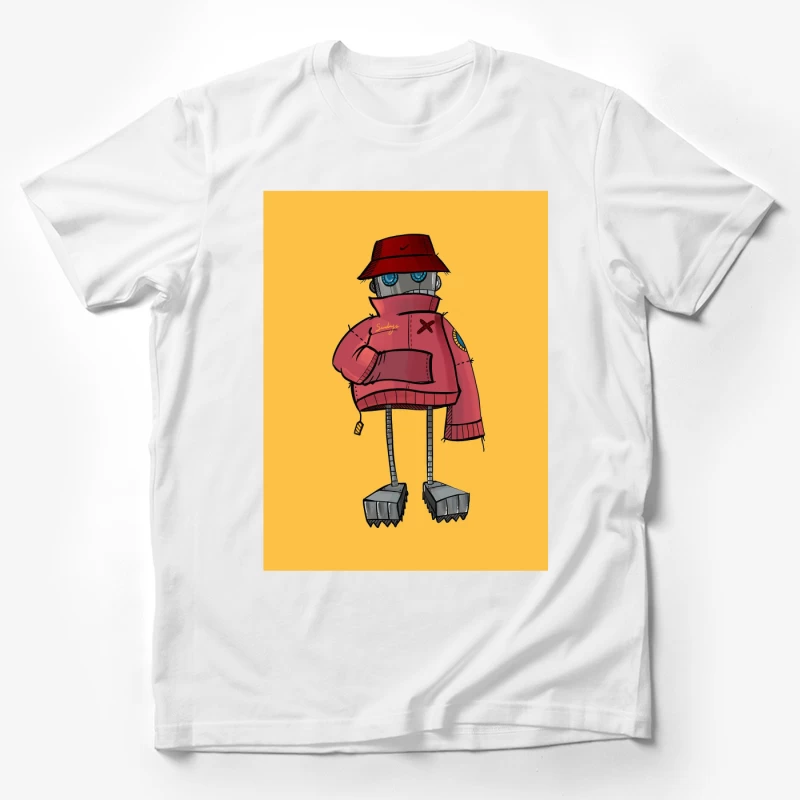 Robokite in Red Hoodie Male T-Shirt