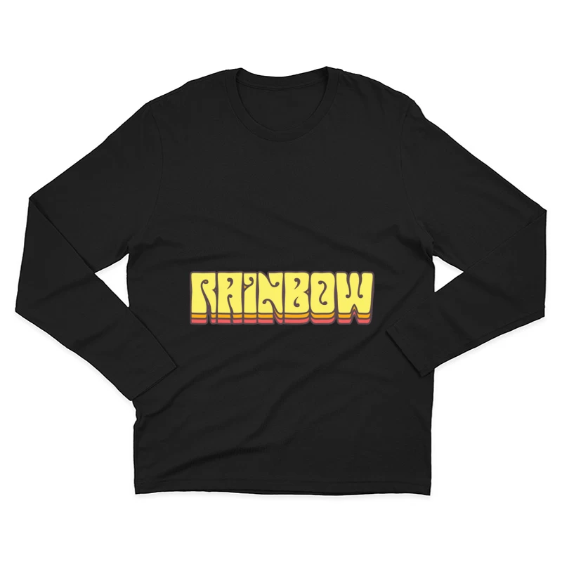 Buntes Retro-Design Herren Langarm T-Shirt