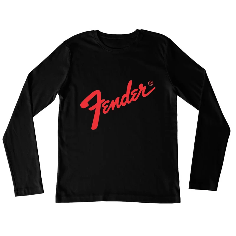 Fender Musical Instruments Corporation Red Logo Female Long Sleeve T-Shirt