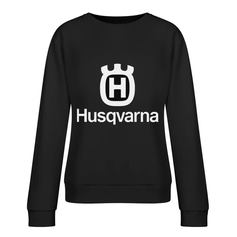 Husqvarna Brand Logo in Black and White Female Pullover Sweatshirt