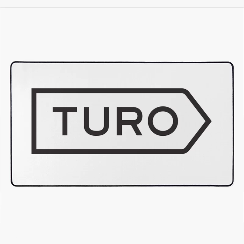 Turo Car-Sharing Service Minimalist Arrow Logo Desk Mat