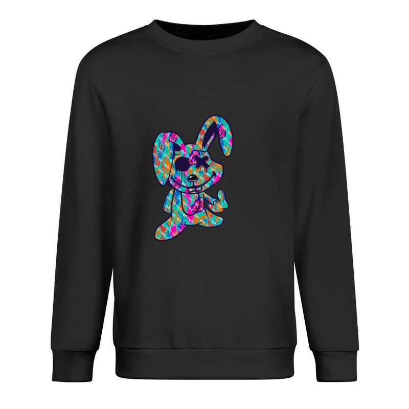 Bunter Graffiti-Hase Herren Pullover Sweatshirt