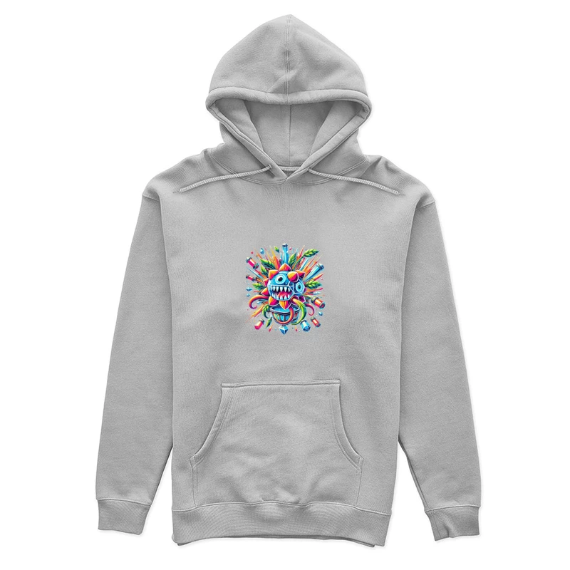 Vibrant Explosive Monster Graffiti Art Female Pullover Hoodie