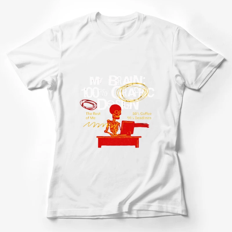 Kreativer Grafikdesign-Flow Damen T-Shirt