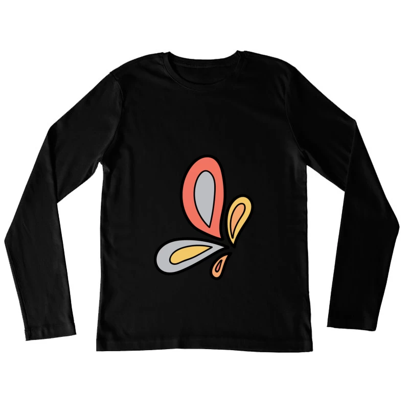 Papillon abstrait coloré Femme Manches Longues T-Shirt