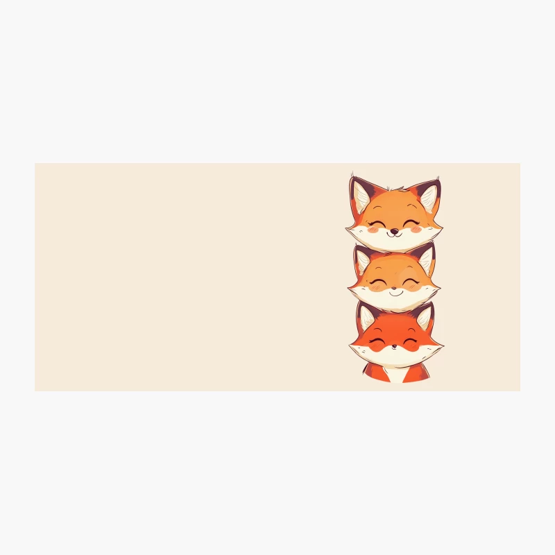 Cute Kawaii Fox Cartoon Illustration Coffee Mug