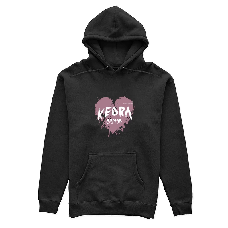 Pinselherz-Design mit Name Damen Pullover Hoodie