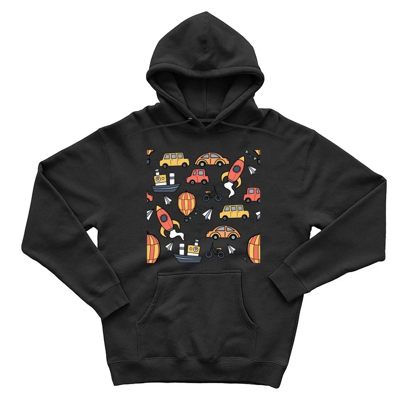 Motifs de véhicules multicolores Homme Sweat à capuche