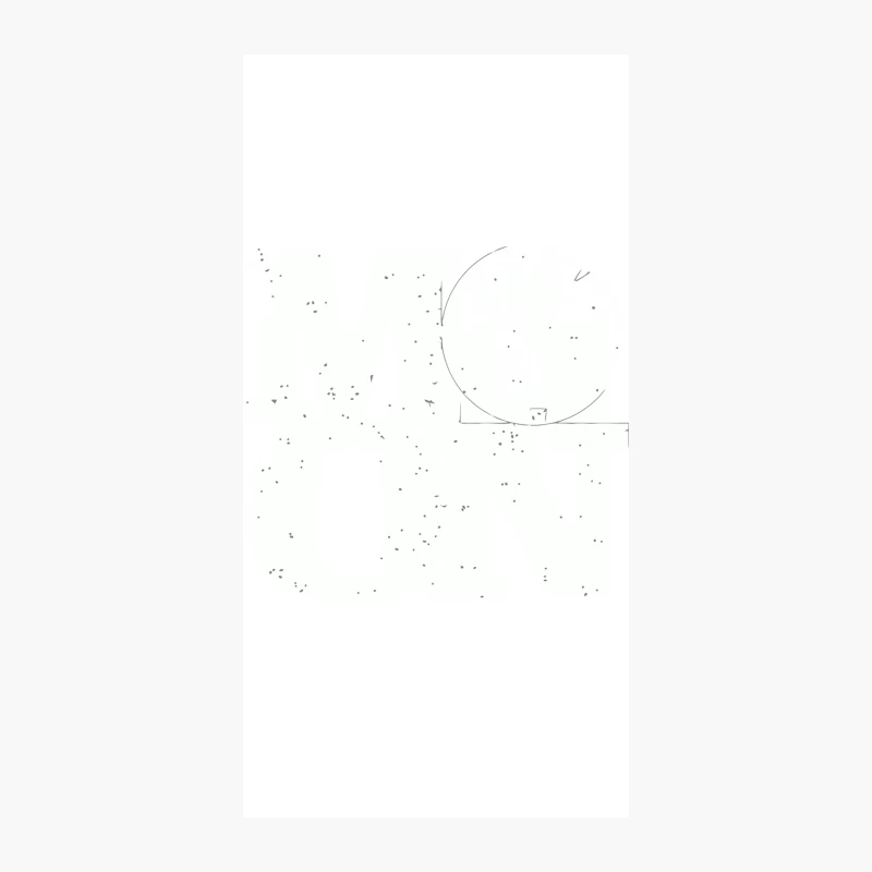 Minimalist Sketch of Moon and Stars in Night Sky iPhone Case