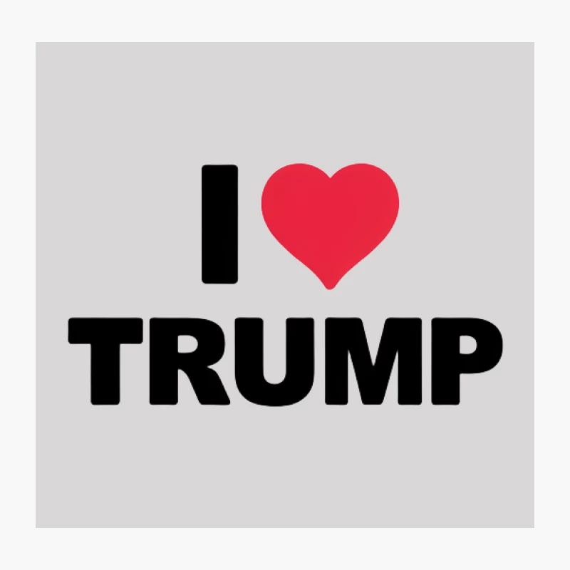 I Love Trump Political Support Text Throw Pillow