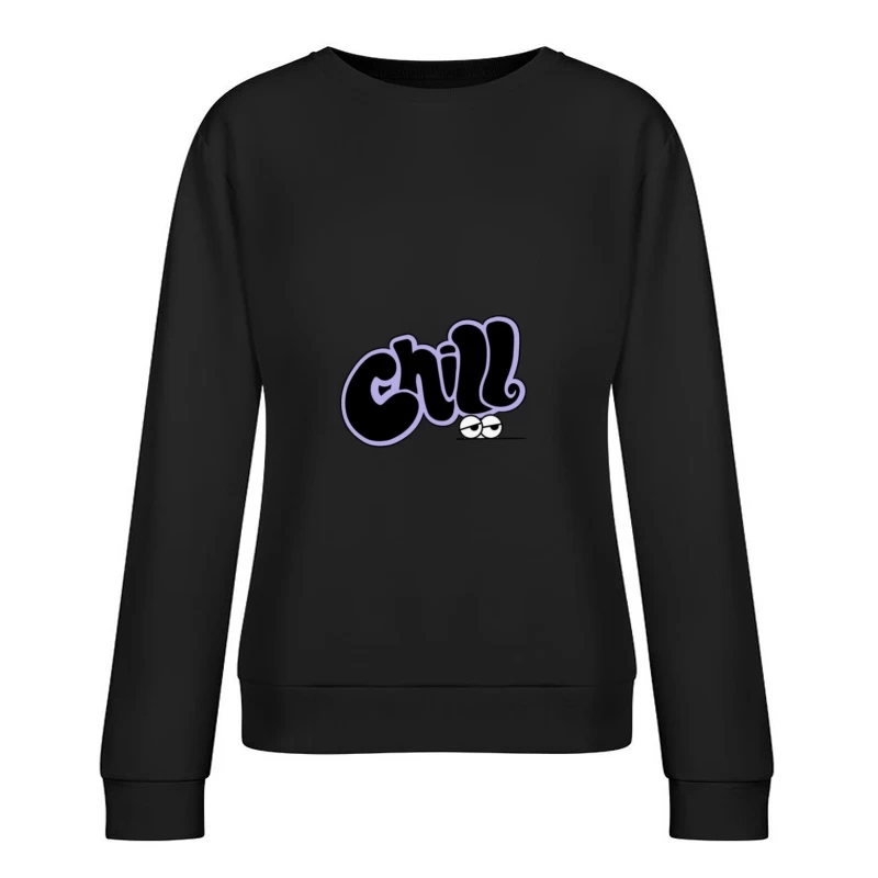 Chill Design mit coolen Augen Damen Pullover Sweatshirt