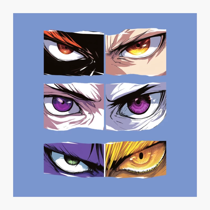 Fierce Fantasy: Colorful Anime Eye Illustrations Pin