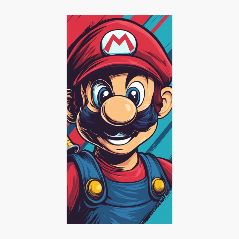 Iconic Mario Portrait: Nintendo's Beloved Retro Gaming Mascot iPhone Case