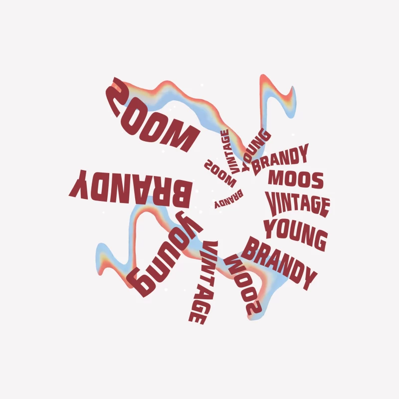 Kreatives Textdesign mit dynamischen Formen Damen T-Shirt