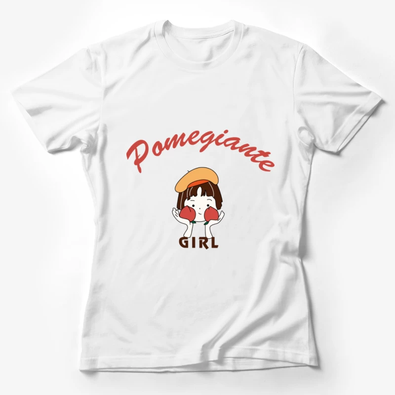 Pomegiante Mädchen Logo Damen T-Shirt