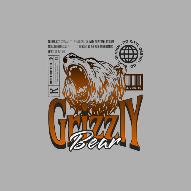 Design graphique d'un ours Grizzly Homme Débardeur
