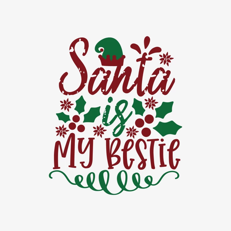 Noël Amusant: Santa Mon Ami Femme Sweat-shirt à enfiler