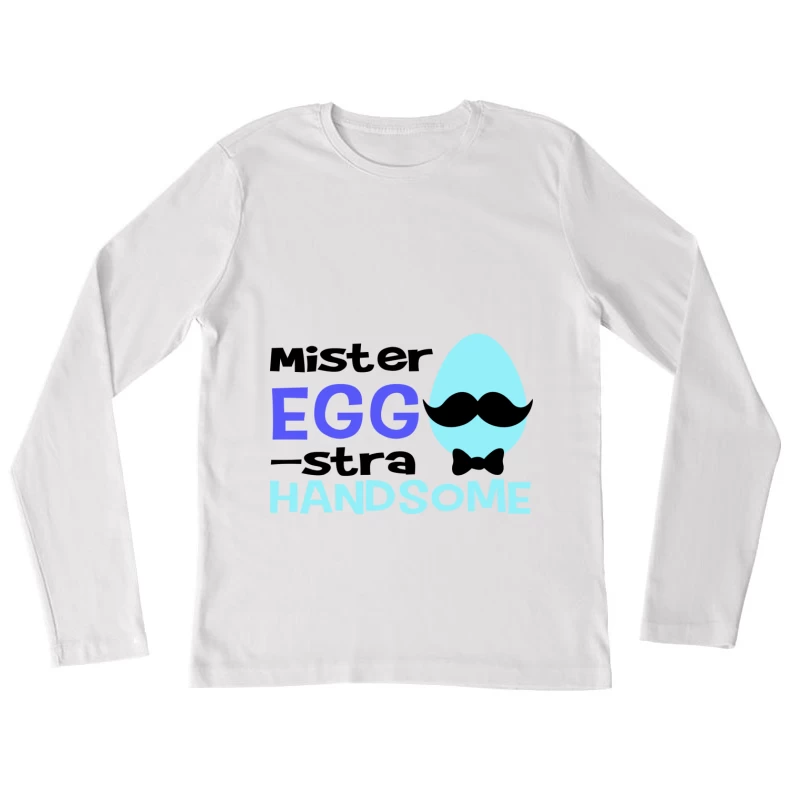 Œuf élégant avec moustache Femme Manches Longues T-Shirt