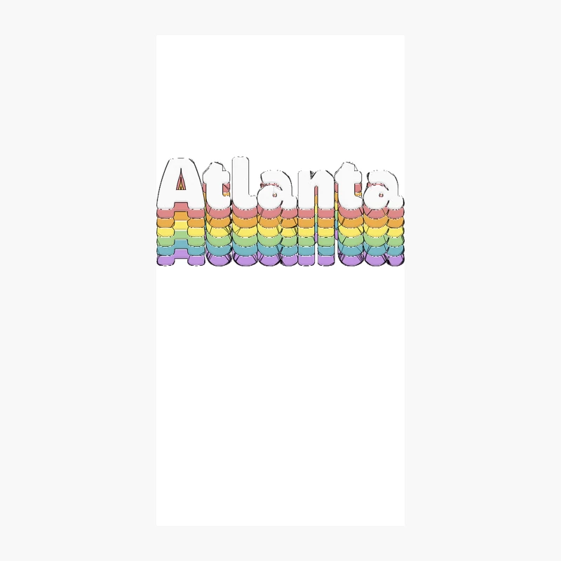 Atlanta, Georgia   Retro Typography Design iPhone Case