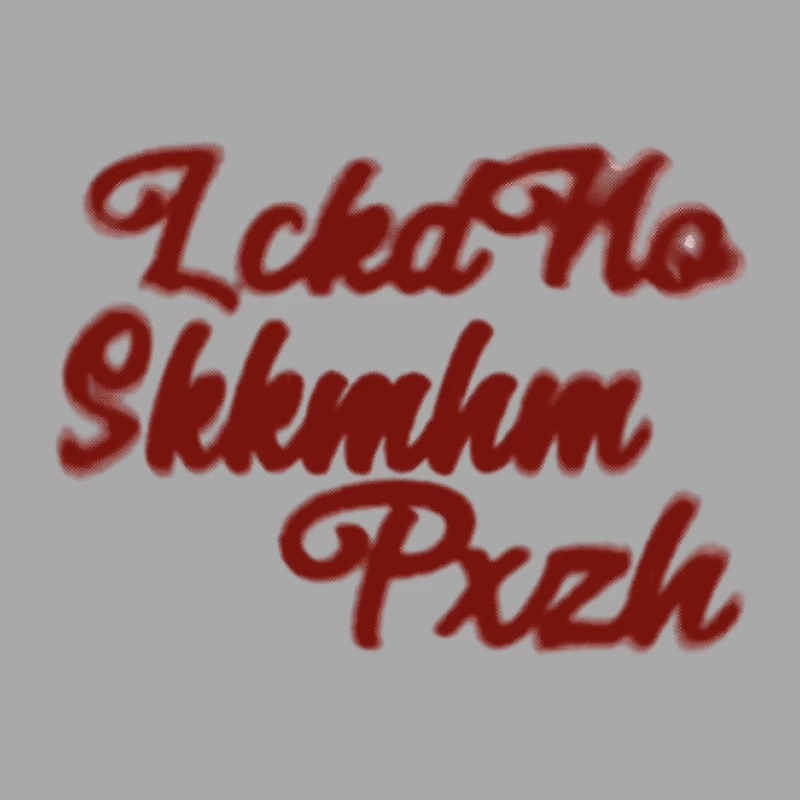Künstlerischer roter Schriftzug Herren Pullover Hoodie