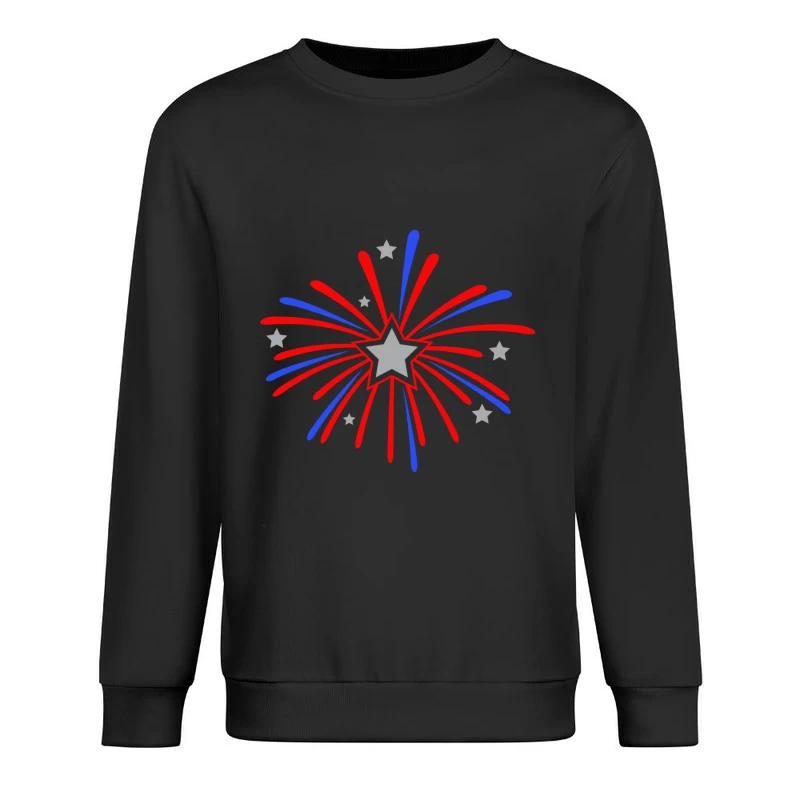 Fête nationale avec feux d'artifice en étoile Homme Sweat-shirt à enfiler