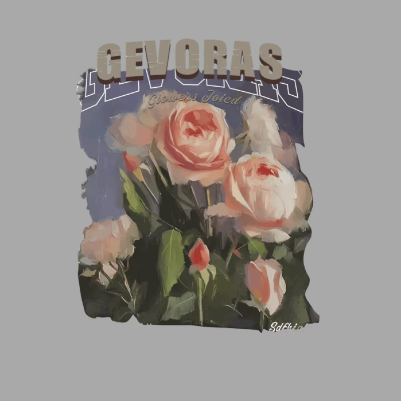 Rosenblüten Kunst auf Gevoras Damen Pullover Hoodie