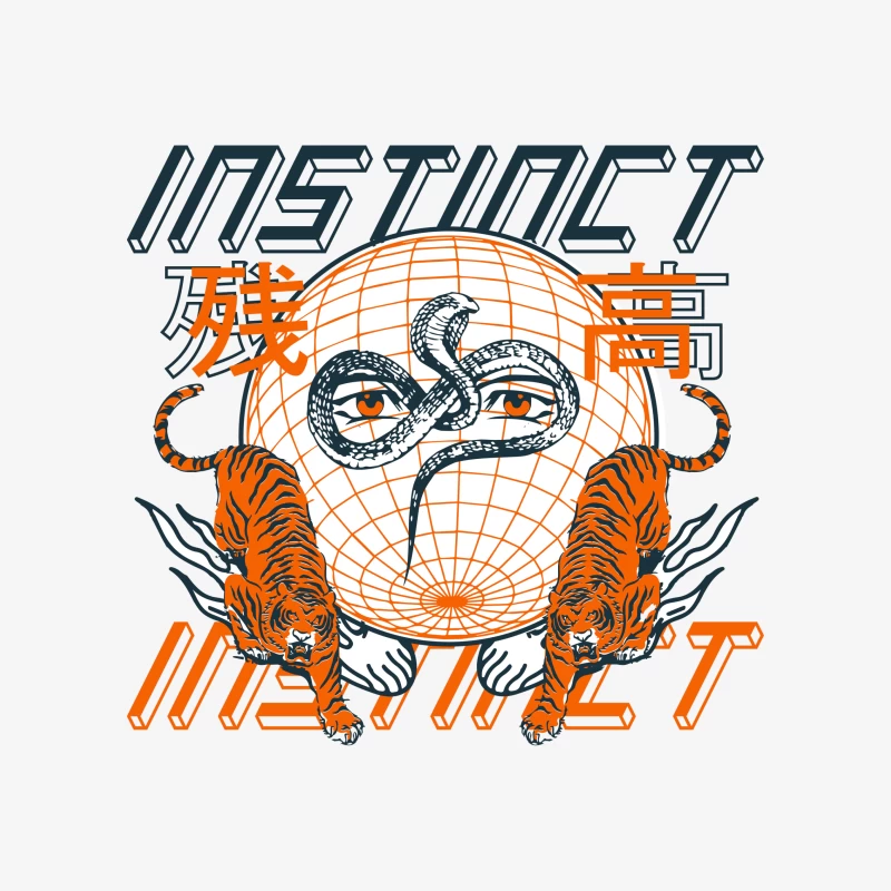 Instinkt und Stärke Design Herren Pullover Sweatshirt