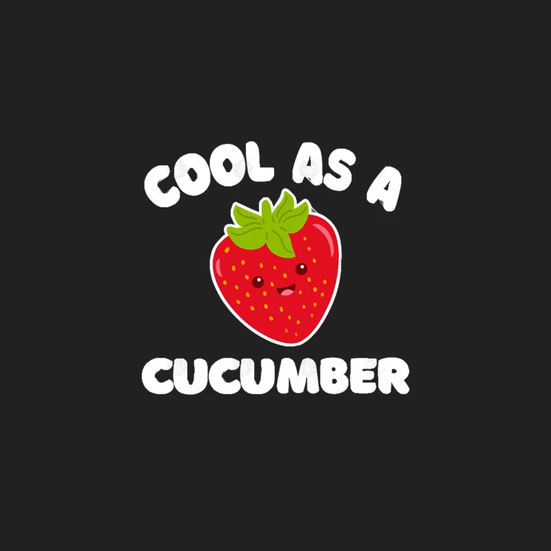 Cool As A Cucumber --- FunnySilly Strawberry Typography Design Bucket Hat
