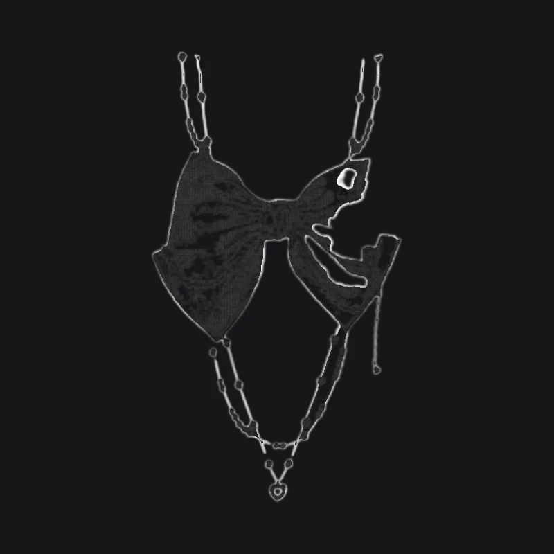 Schmuck mit Schleifenanhänger Damen Pullover Hoodie