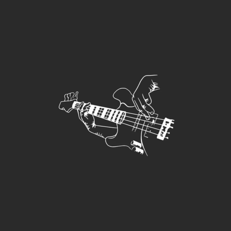 Bass Guitar Illustration Baseball Cap