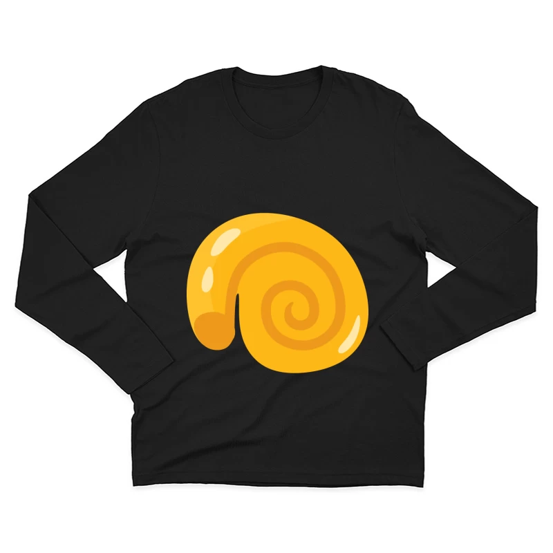 Coquillage doré en spirale Homme Manches Longues T-Shirt