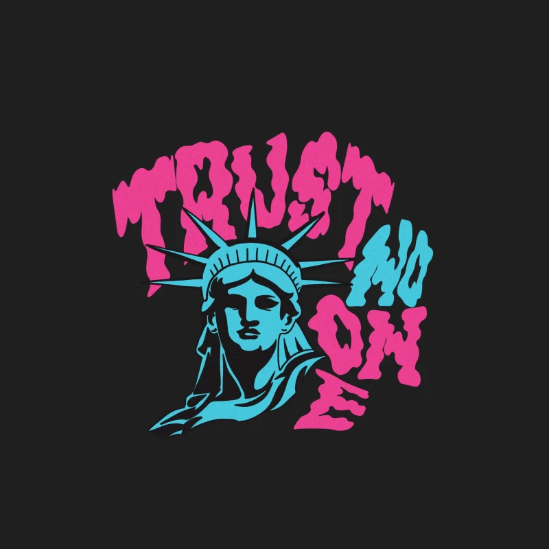 Vertrauen Sie niemandem: Freiheitsstatue und Neon-Schrift Herren Tanktops
