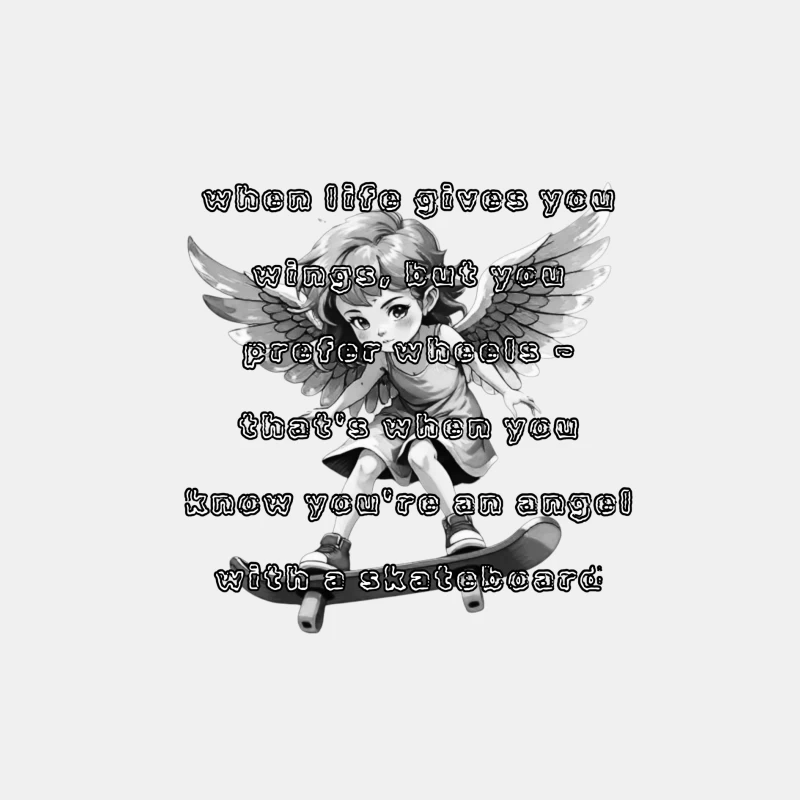Angel on a Skateboard Male Tank Top
