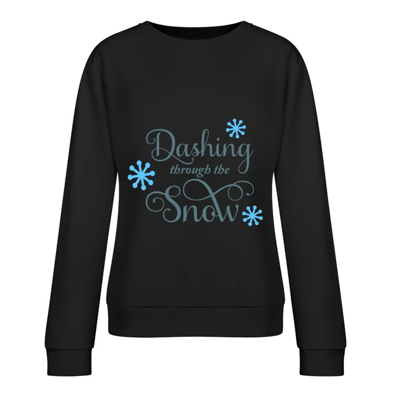 Design hivernal avec flocons de neige Femme Sweat-shirt à enfiler