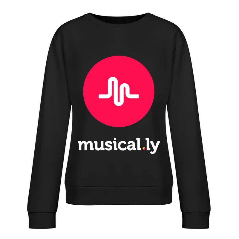 Musical.ly Social Media App Logo Design Female Pullover Sweatshirt