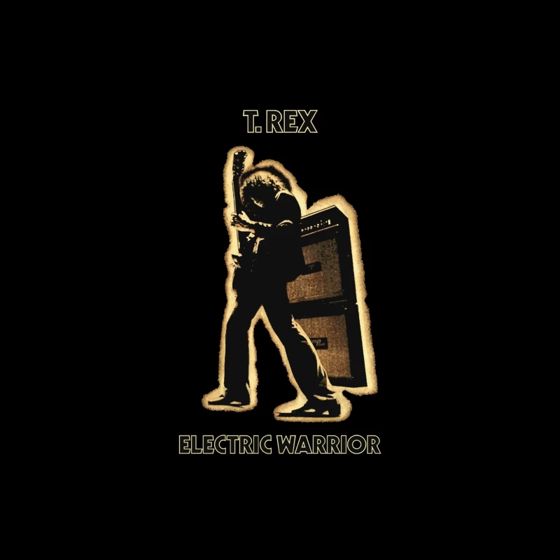 T.Rex 'Electric Warrior' Classic Rock Album Cover Silhouette Throw Pillow